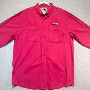 Guide‎ Series Men's Long Sleeve Maroon Button Up Fishing Shirt XLT Vented